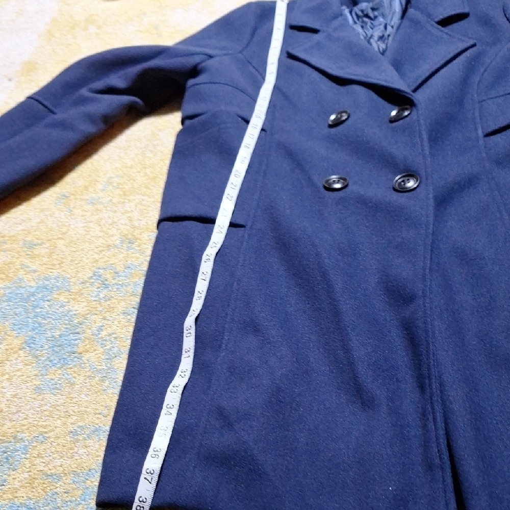 Navy Double-Breasted Coat - Picture 8 of 11